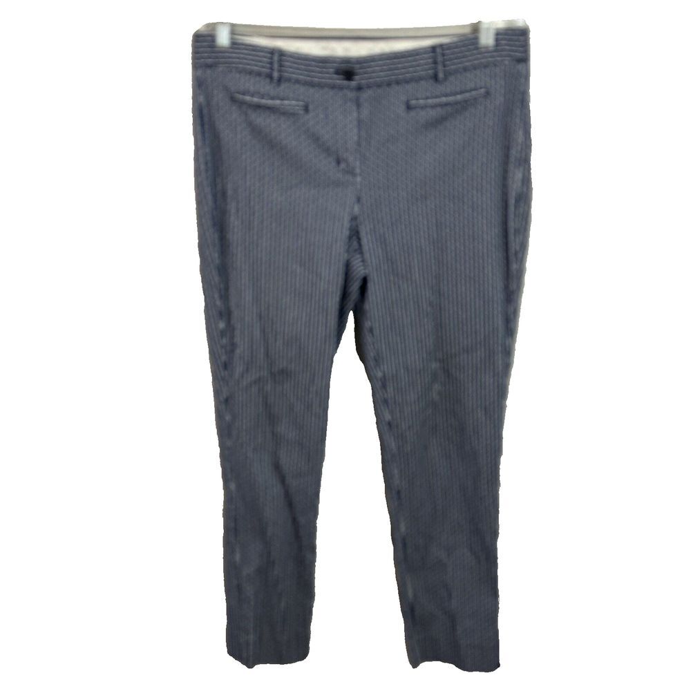 Brooks Brothers Pants Women 10 Ladies Blue White‎ Natalie Fit Geometric  Cotton